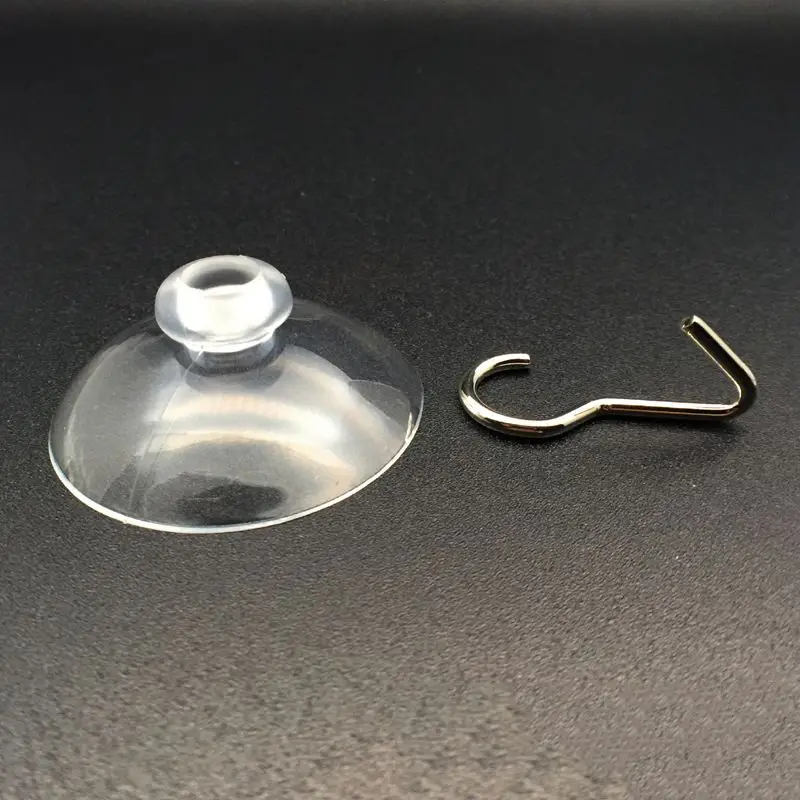 Window Suction Hooks, Clear Wire Hook, Pacote de 10, 32mm