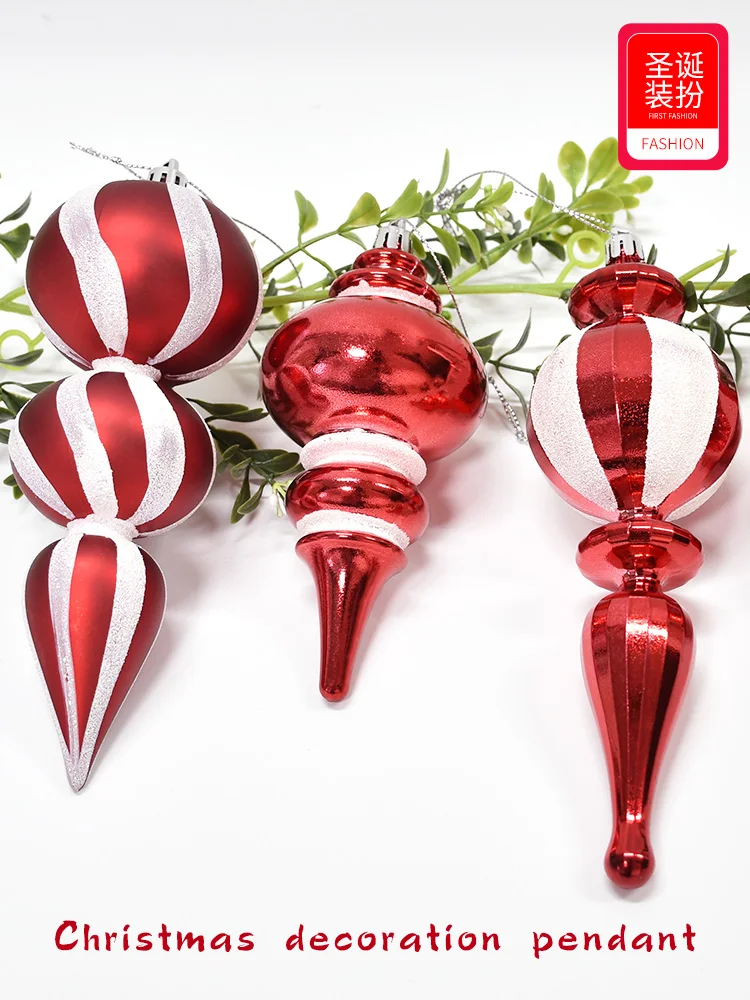 Christmas Decorations Red and White Painted Alien Gourd Onion