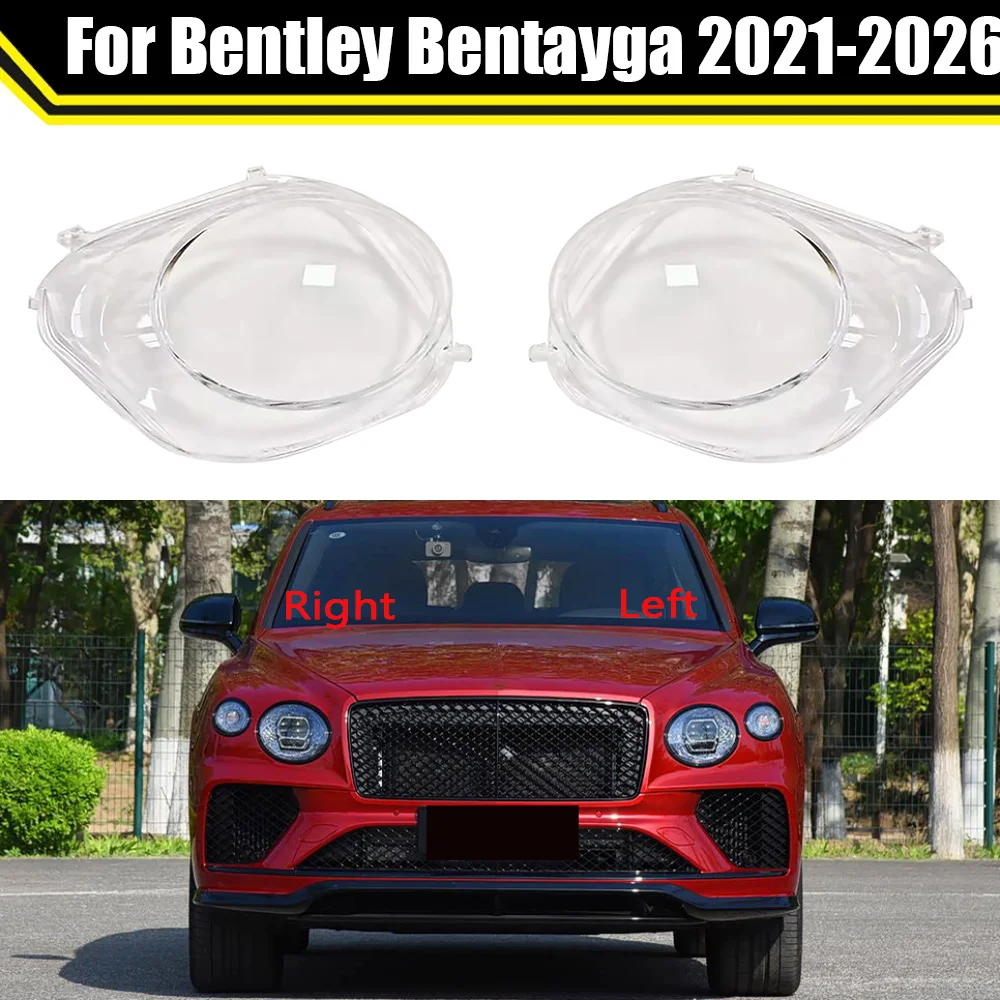 

Auto Head Lamp Light Case For Bentley Bentayga 2021-2026 Small Car Headlight Cover Lampshade Glass Lampcover Caps Headlamp Shell