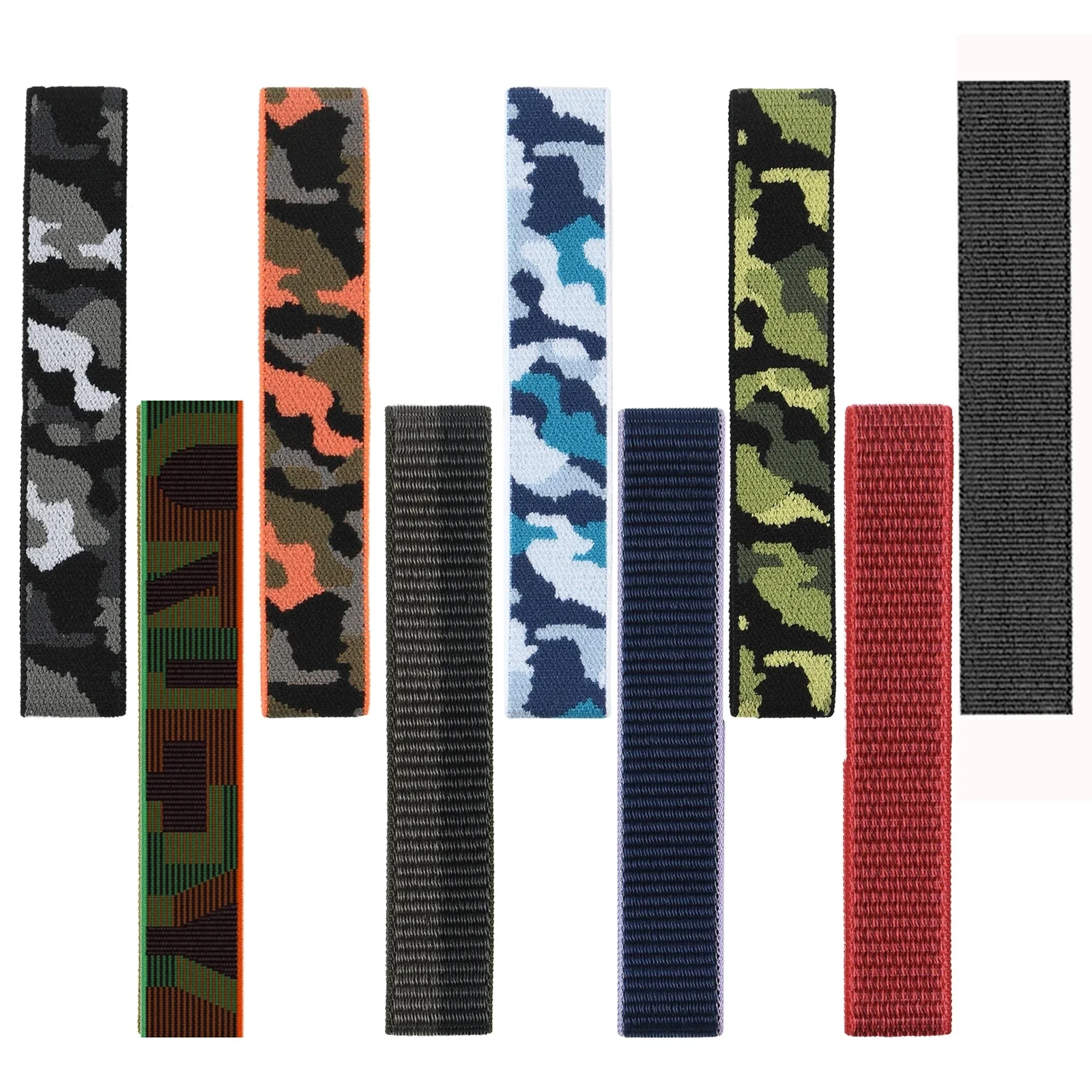 Tali Nilon Elastis 26MM 22MM untuk Garmin Forerunner 965/Approach S70 S62 S60/Instinct 2X Solar/Fenix E 8 7 6 Gelang Kait