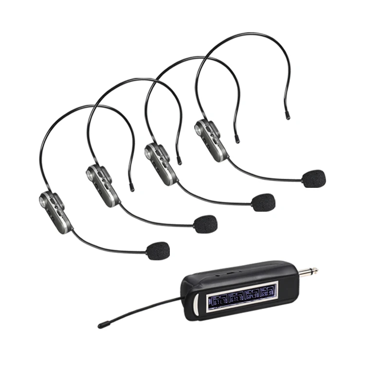 YYHC-1 to multi portable digital display mobile phone lavalier wireless microphone set of 4 connect to one computer with active