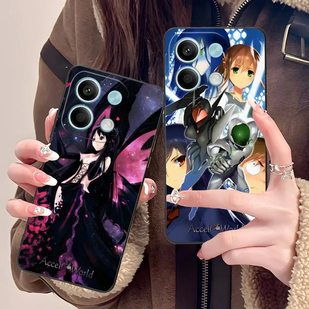 

Accel World Kuroyukihime Phone Case for POCO M6 M5 M4 M3 X7 X6 X5 X4 X3 F6 F5 F4 Pro GT 5G Colour Printing Cover Luxury