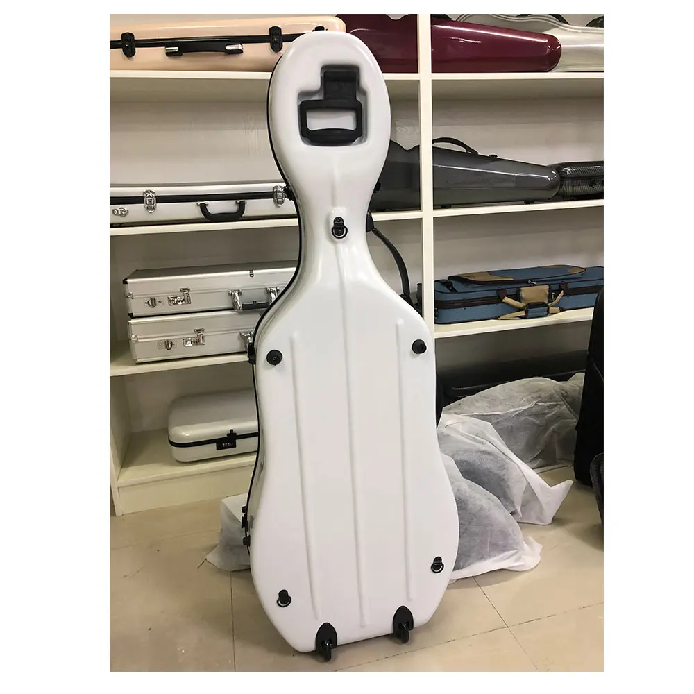 Professional  High Quality White Glass Fiber Cello Case for Sale