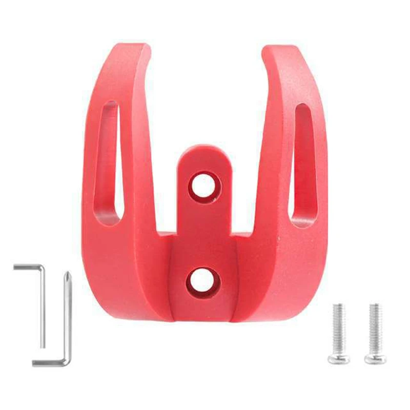 Scooter Dual Claw Hook For Xiaomi 1S / Pro2 Helmet Dual Claw Bags Grip Scooter Handle Hook Red