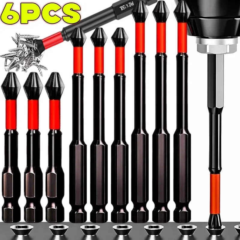

Strong Magnetic Screwdriver Drill Bit Non-slip Phillip Hex Shank Impact Bit Alloy Steel Cross Head Bit Electric Screwdriver Tips