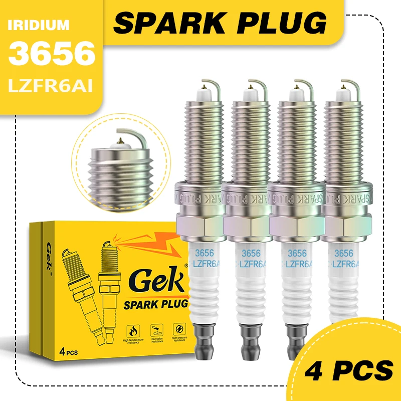4PCS Iridium Spark Plug 3656 NGK LZFR6AI For Mitsubishi Eclipse Grandis LANCER Eclipse Galant Outlander Peugeot 308 407 Citroen