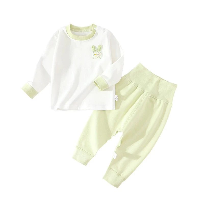 

Newborn Baby Cotton Pajama Set for Autumn Boys & Girls Cute Cartoon Animal Long Sleeve Underwear Halloween High Waist Sleepwear