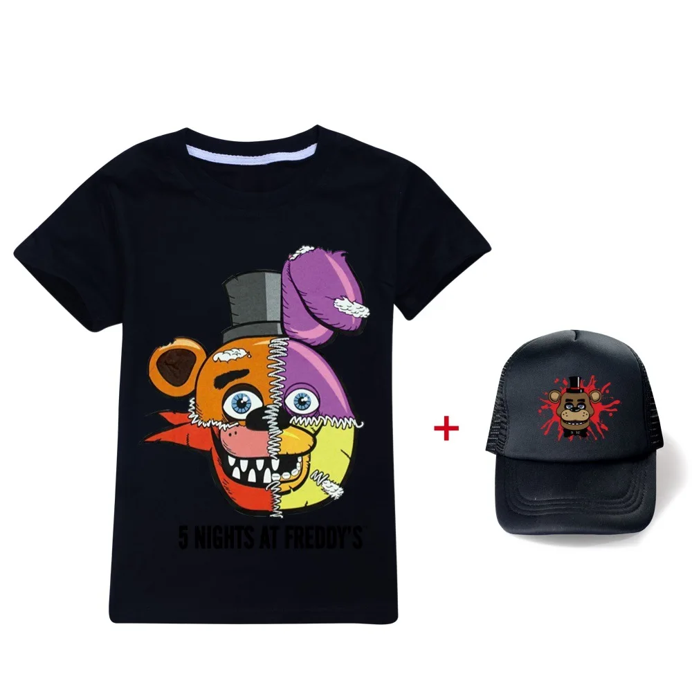 Hot Fashion Clothing Kids Five Night at Freddy Fnaf T-shirt Sets Children Cartoon Printed Tee Shirts T Shirt for Boys Girls Tops