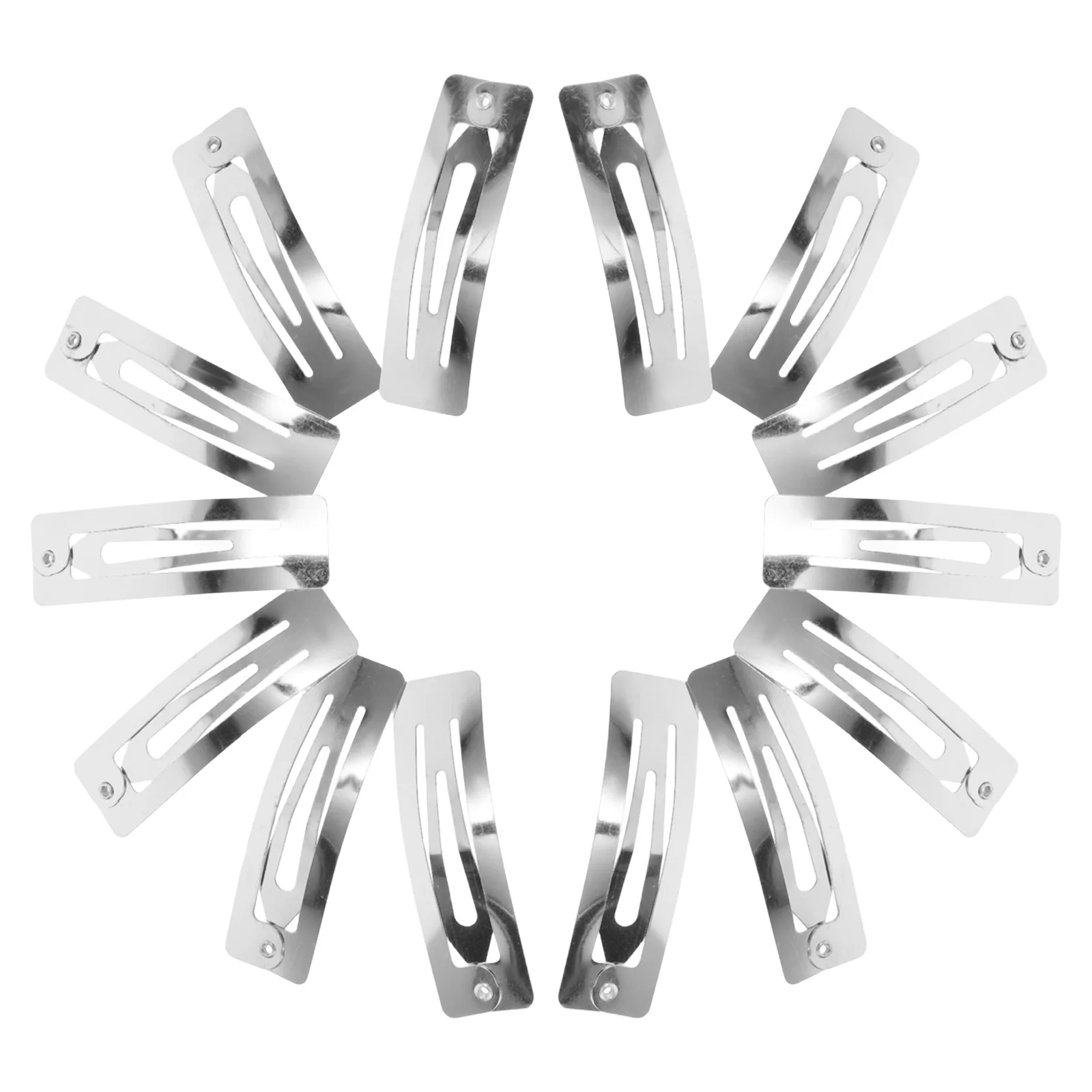 

50Pcs Square Base Hair Clips Metal Small Barrettes Snap Clips for Women Fine Thin Hair DIY Styling Use Small Barrettes