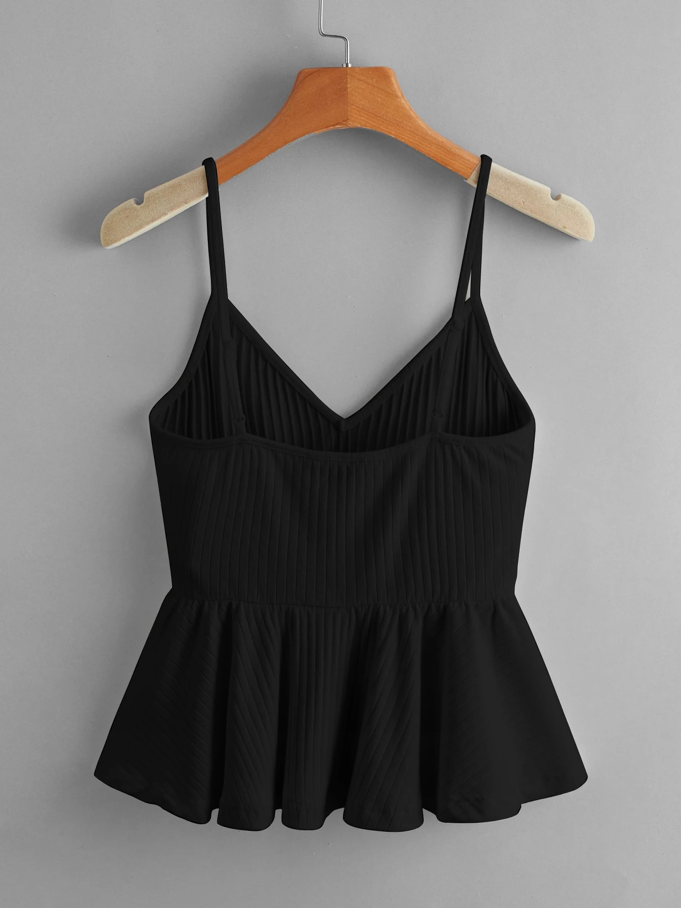 Nowy, trzyczęściowy zestaw damski na wiosnę, lato i jesień: koszula na ramiączkach z plisowanym brzegiem, w jednolitym kolorze, z regulacją, w stylu casual.