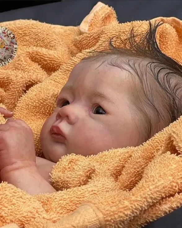 Kit de boneca reborn inacabada e sem pintura de 19'' Jule peças DIY com corpo e olhos de pano