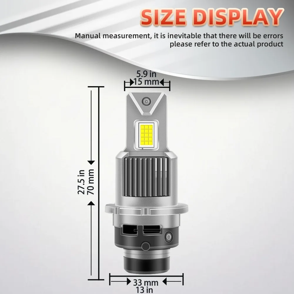 D2s d2r d4s d4r led scheinwerfer lampe canbus 28000lm 6500k xenon weiß hoch leistungs csp smart chips doppel kupfer rohr lüfter