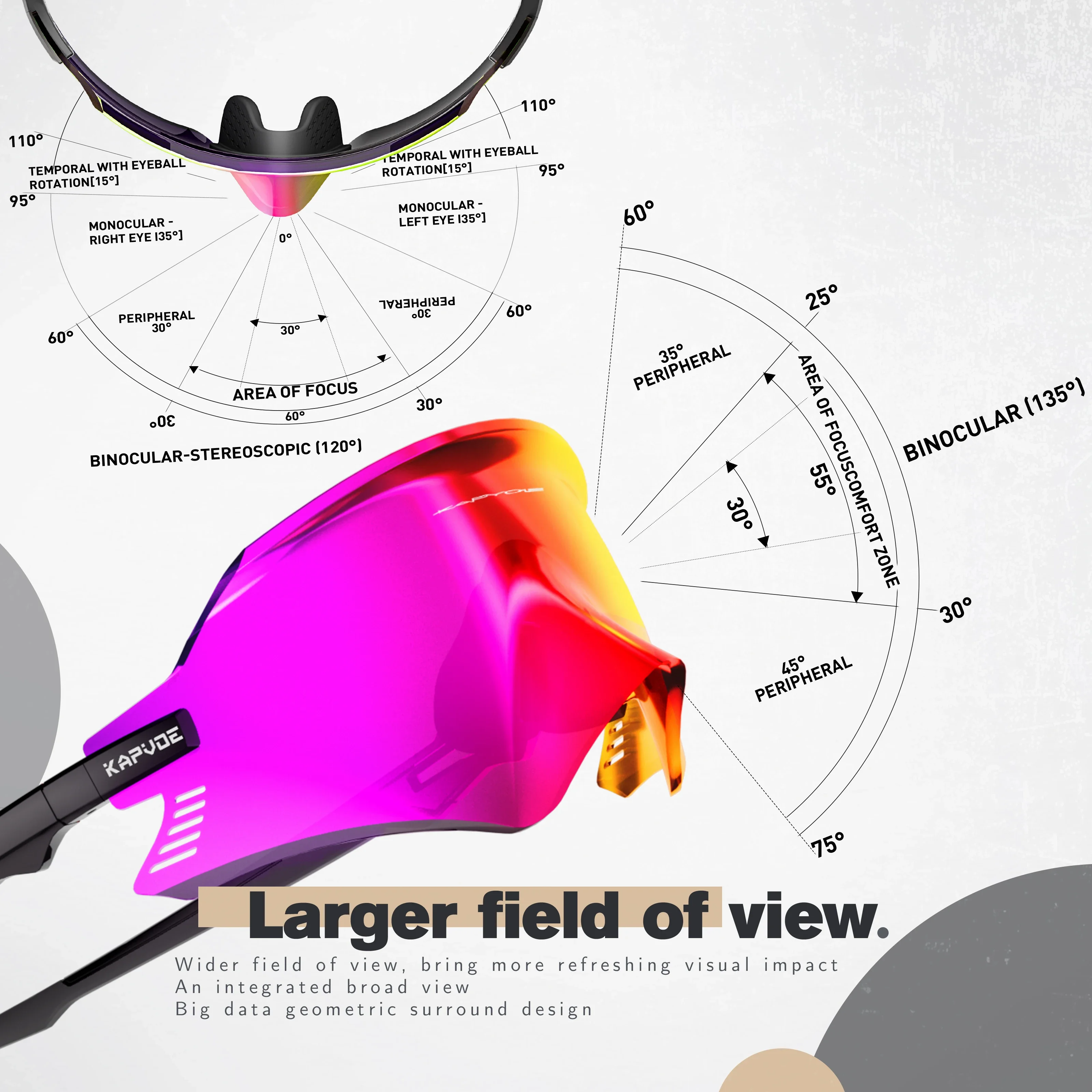 نظارات KAPVOE فوتوكروميك لركوب الدراجات UV400 للرجال نظارات شمسية للدراجات الجبلية MTB للنساء نظارات رياضية خارجية للقيادة والصيد #4