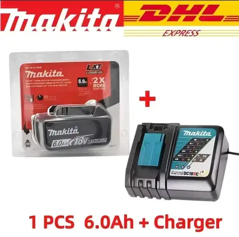 100% 오리지널 Makita 18V 6.0Ah 충전식 배터리, Makita BL1830 BL1830B BL1840 BL1840B BL1850 BL1850B 전동 공구 배터리