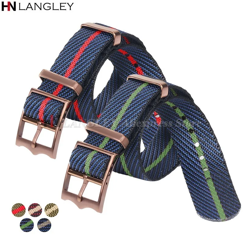 Cinturino per orologio in nylon premium 20mm 22mm per Tudor per Seiko per cinturino in tela militare Bracciale in tessuto per braccialetti da donna Rolex