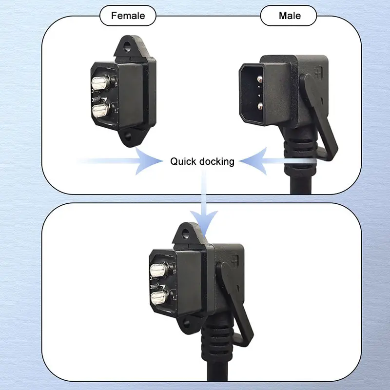 Robot Battery Charging Plug with Signal Line 2+4 Electric Vehicle Lithium Battery E-bike Charging Cable Connector Male Female