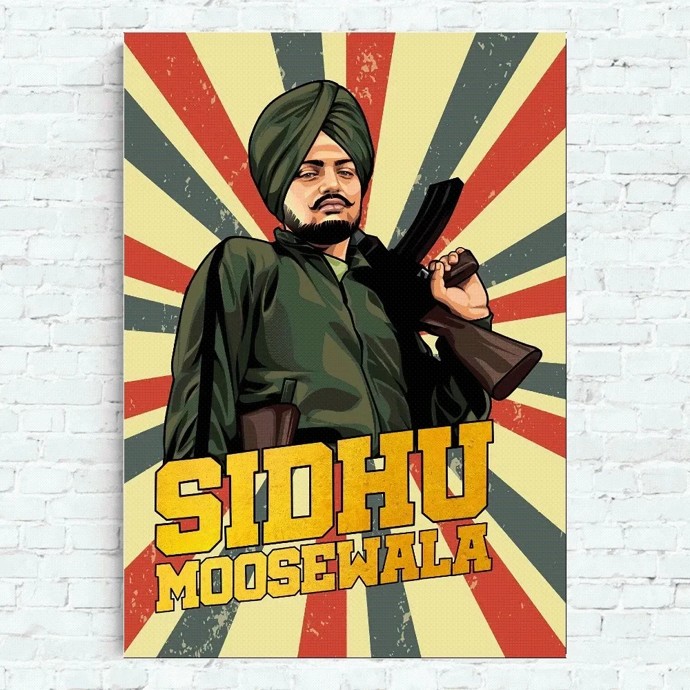 Sidhu Moose Wala Singer Poster Home Office Wall Bedroom Living Room Kitchen Decoration Painting