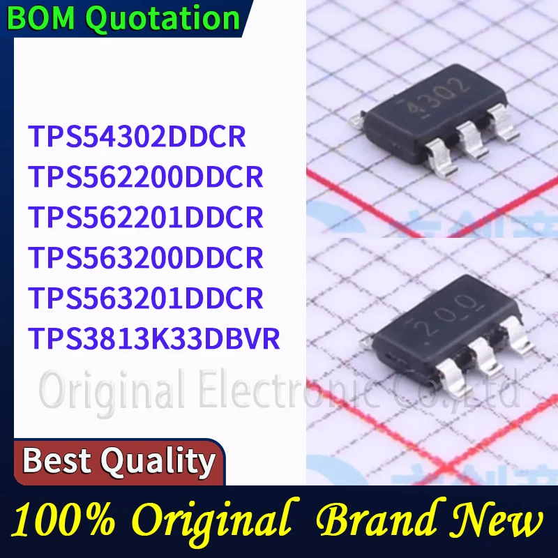 

5 шт./лот TPS54302DDCR TPS562200DDCR TPS562201DDCR TPS563200DDCR TPS563201DDCR TPS3813K33DBVR В наличии Оригинальные высококачественные товары