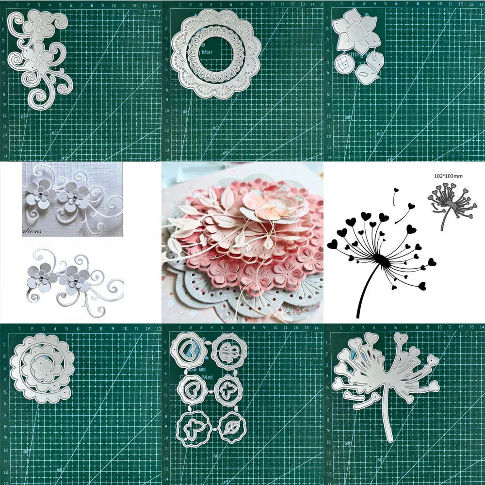 Handwerk Metall Schablone Form Schneidwerk zeuge Blume Herz Sammelalbum Stanz ungen Album Papier Karte Handwerk Prägung