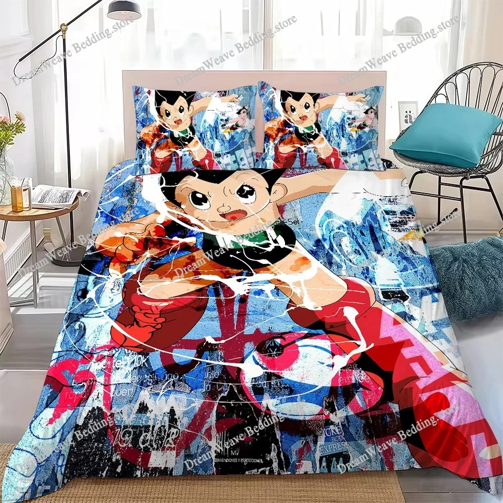 Classic Comic A-Astros B-Boy Cool Duvet Cover Set Home Style Bedding Soft Laundry Cotton Bed Student Dormitory Gift