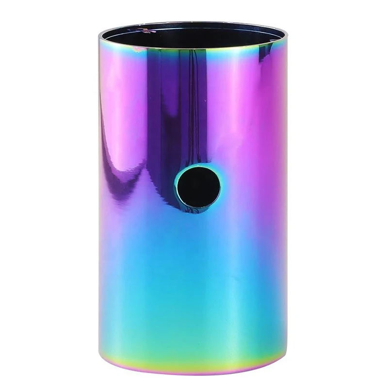 Piezas de Mecanizado CNC de Alta Precisión, Tubo de Acero Inoxidable Mecanizado por CNC Personalizado con Acabado de Recubrimiento PVD/Iónico Arcoíris