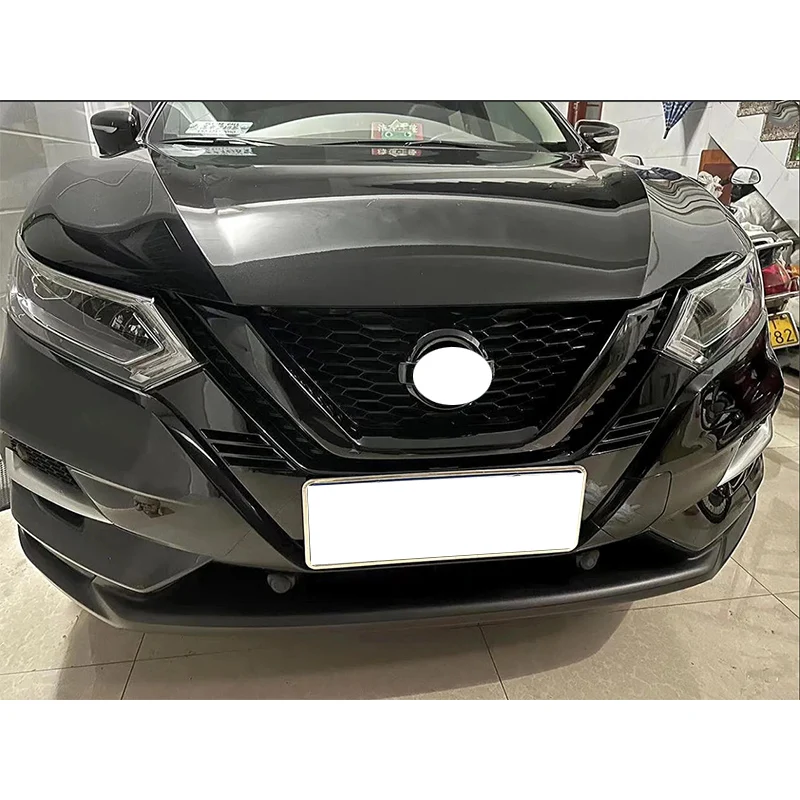 FIT FÜR Nissan Qashqai 2018-2021 J11 ABS schwarz Carbon faser Abdeckung TrimSand barriere streifen Grille motorhaube dekoration form