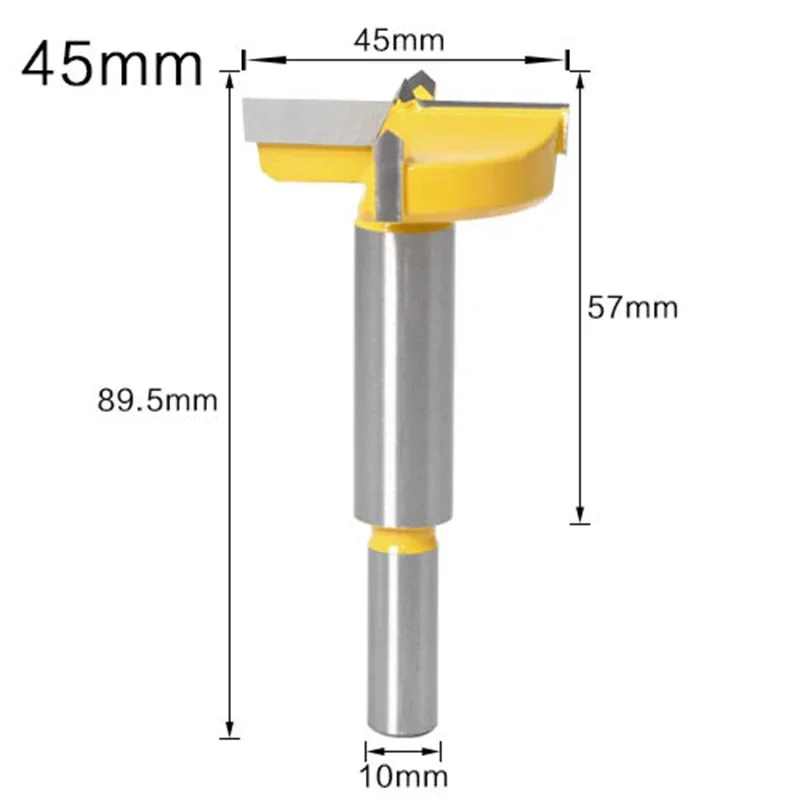 1PC 38mm-60mm Forstner Tips Woodworking Tools Hole Saw Cutter Hinge Boring Drill Bits Round Shank Tungsten Carbide Cutte
