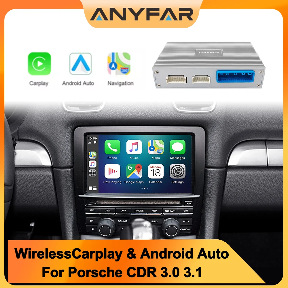 Wireless CarPlay Android Auto Retrofit Kit Decoder Box for Porsche Cayanne Cayman Boxster Panamera CDR 3.0 3.1 911 2012-2016