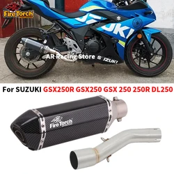 For Suzuki Gsx250 Gsx250R Dl250 Gsx 250 250R Motorcycle Exhaust Modified Middle LInk Pipe With Muffler DB Killer Espace Moto