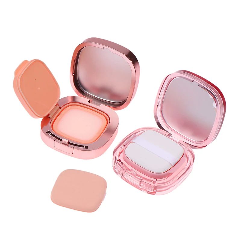 Vierkante lege luchtkussen bladerdeegdoos draagbare cosmetische make-up case container met poeder spons spiegel voor BB Cream Foundation Diy