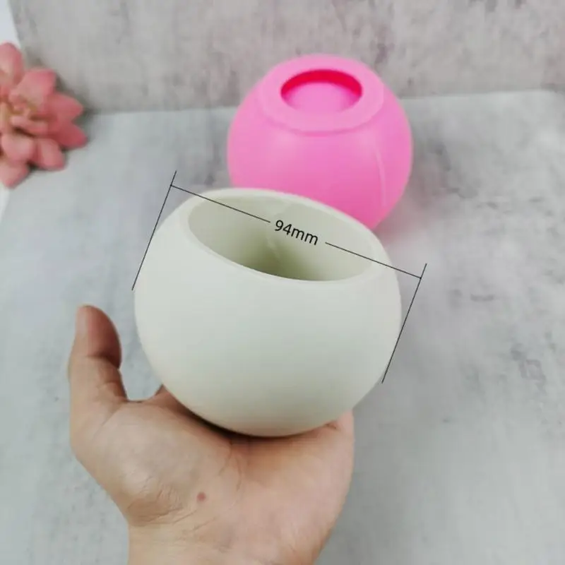 N2UE Circle Planter Silicone Mold Round Plaster Flower Pot Mold DIY Cup Mold Flower Vase Epoxy Resin Casting Mold