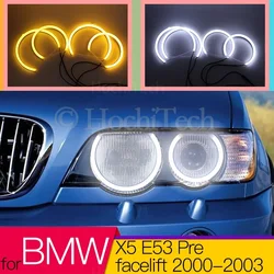 Switchback Cotton Light LED Angel Eye Dual Color For BMW X5 E53 Pre Facelift 2000 2001 2002 2003