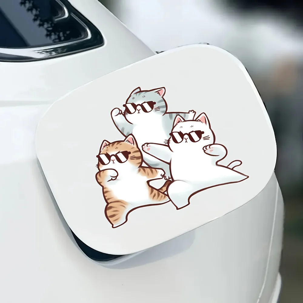 

Автомобильные наклейки с кошачьим узором для окна, топливного бака, бампера, автоматическая наклейка с блокировкой царапин, водонепроницаемые наклейки для мотоцикла, наклейка на шлем