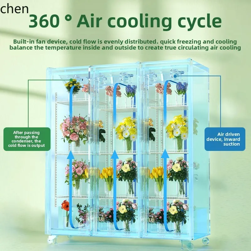 HXL Fresh Flower Preservation Cabinet Commercial Large Capacity Air-Cooled Fresh Flower Display Cabinet Frost-Free Freezer