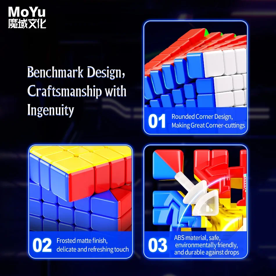 [Picube] MoYu Meilong 7 V2M 7X7X7 V2 Magnetic Speed Cube Moyu Cubo Magico Puzzle Cubes 7X7 Magic Cube Puzzle Toys for Children
