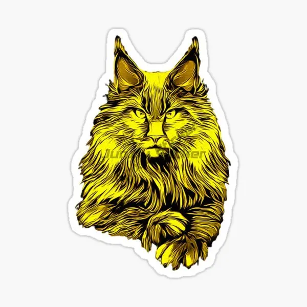 Maine Cat Stickers Accessories for Decorate Car Wall Room Fridge Table Motorcycle Off-road Helmet Camper Window