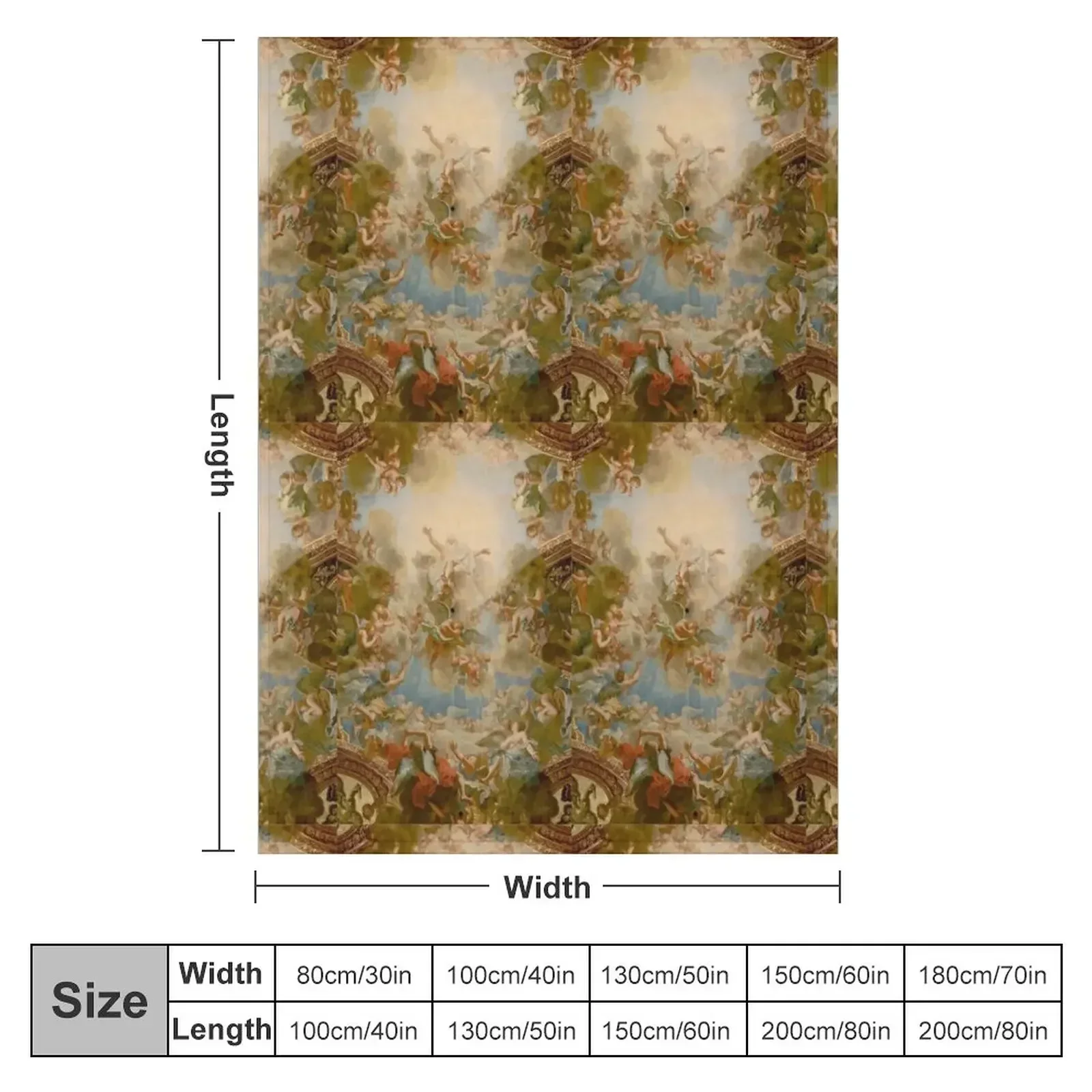 deiu tout puissant chapelle royale versailles ceiling Throw Blanket Decorative Throw anime Blankets