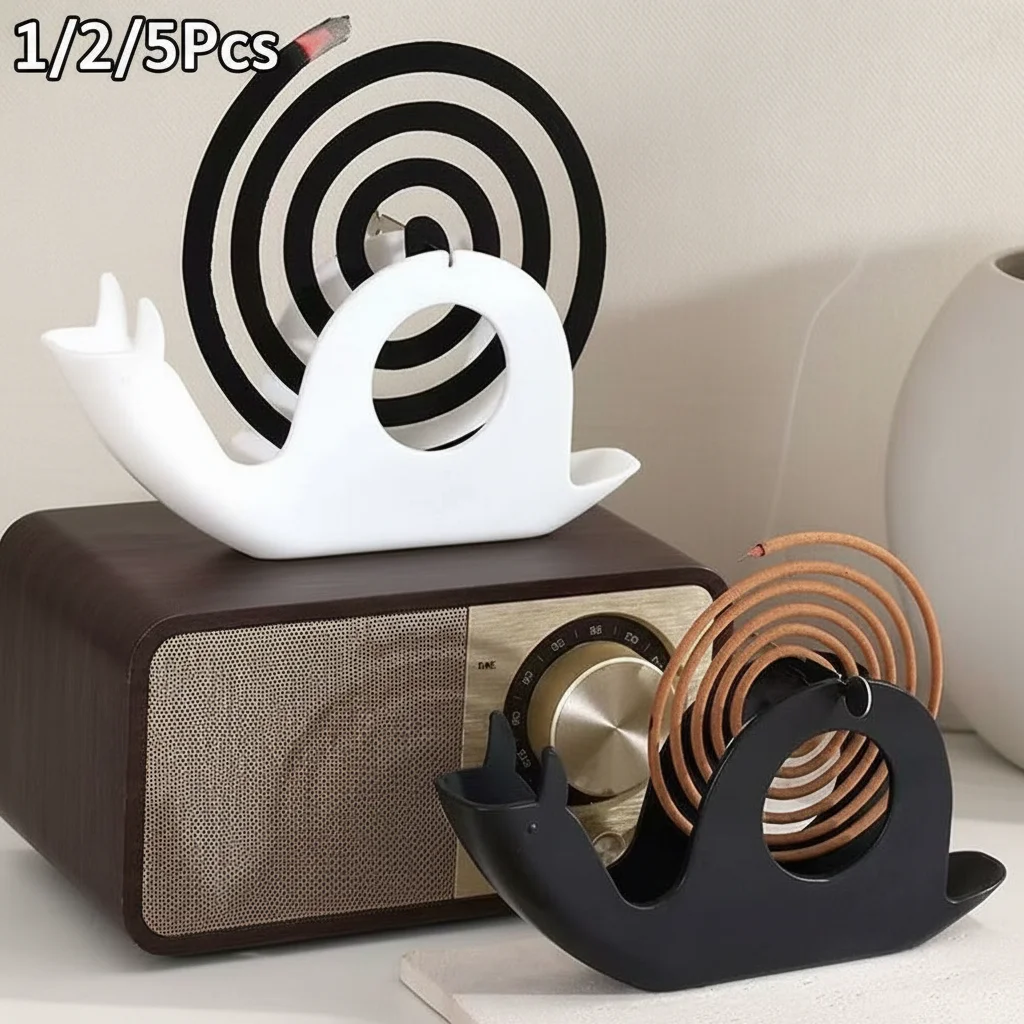 Fireproof & Anti-Scald Mosquito Coil Holder Tray - Snail-Shaped Durable Plastic Mosquito Coil Rack, Mosquito Repellent Device