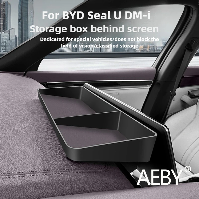 

AEBY For BYD Seal U DM-i 2023 2024 2025 Car Dashboard Storage Box Screen Rear Organizer Box Non-Slip Car Interior Accessories
