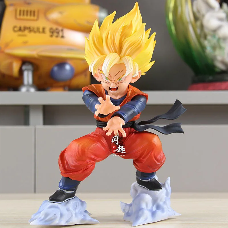 드래곤볼 Z 손오공 모델 액션 피규어 FXW 애니메이션 주변 상품 19cm 컬렉션 GK 스태츄 인형 피규어 장난감 어린이 선물