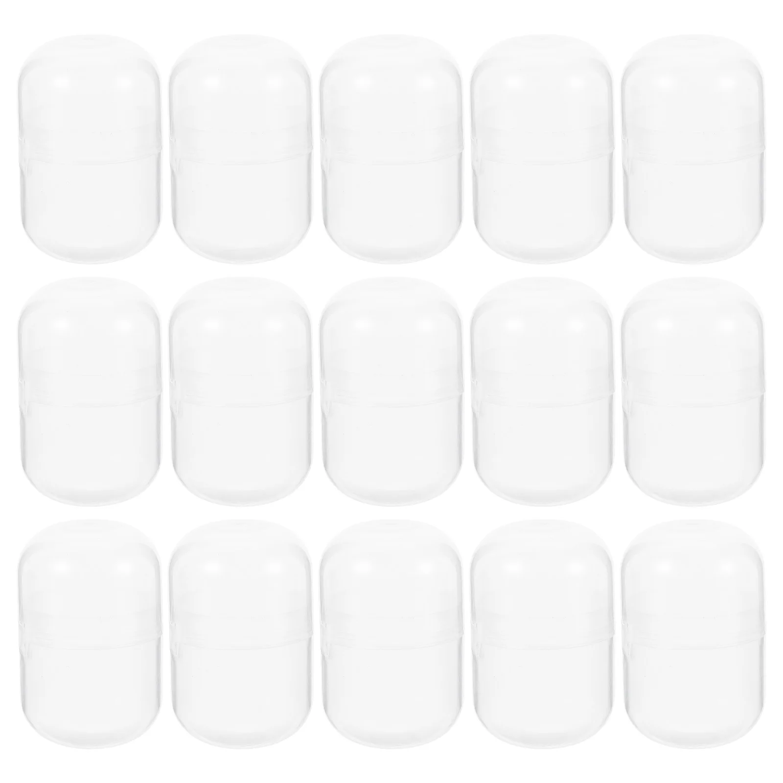 

50Pcs Transparent Oval Plastic Vending Machine Gift Container Fillable For Party Decoration