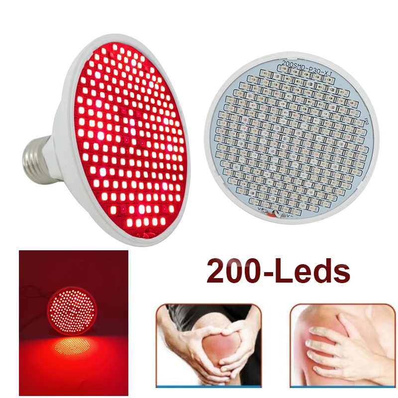 620nm 660nm 850nm Red led plant grow lamp Anti Aging Deep Light bulb IR Infrared Phototherap for Body Skin Pain at Home V27