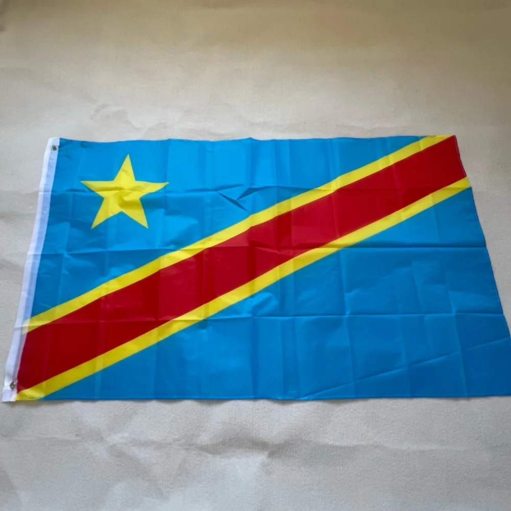 YIXIN Congo flag 90X150cm Congo Democratic Republic of the Congo flag Banner 3x5 ft National flag Home Decoration flags