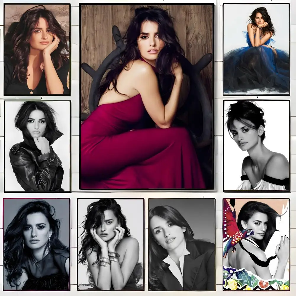 Sultry Dramatic P-Penelope Cruz Cinema Portrait Style Poster Wall Art Print Decorative Mural Home Decor Gift Unframed