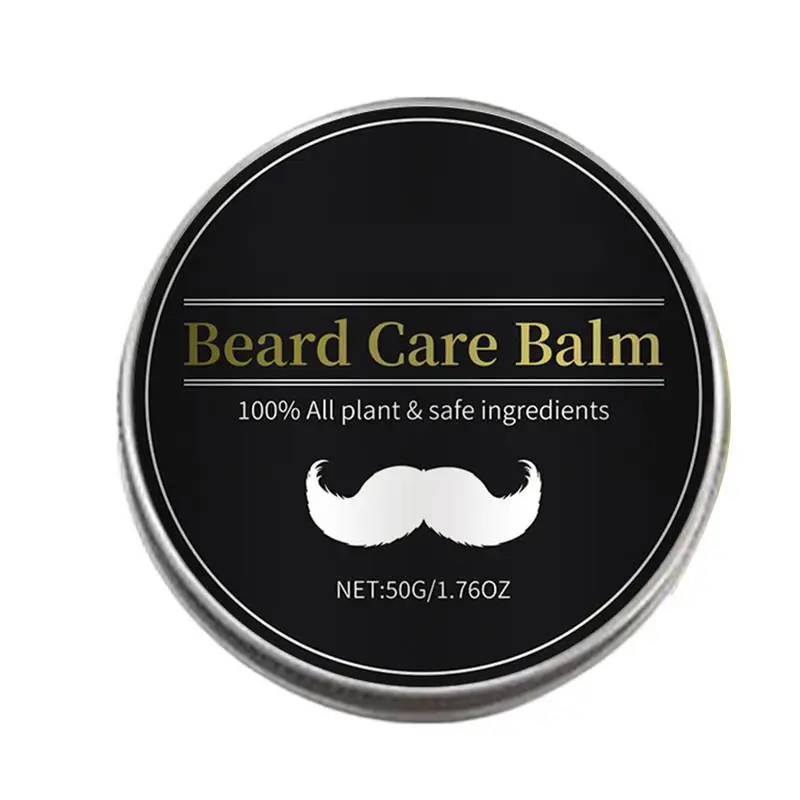 Man Beard Care Wax Growth Grooming Care Face Hair Balm Moisturizing Beard Nourish Cream For Black Beard Promotes Healthy Growth