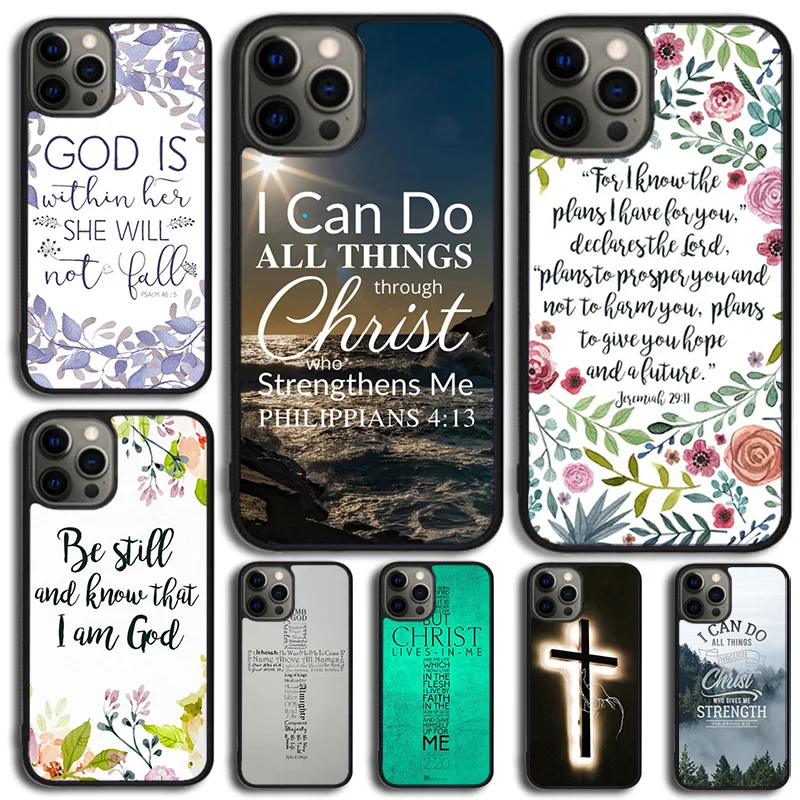 Jesus Bible Christian Religious Phone Case For iPhone 14 15 16 13 12 Mini Max Cover For Apple 11 Pro Max 6 8 7 Plus SE2020