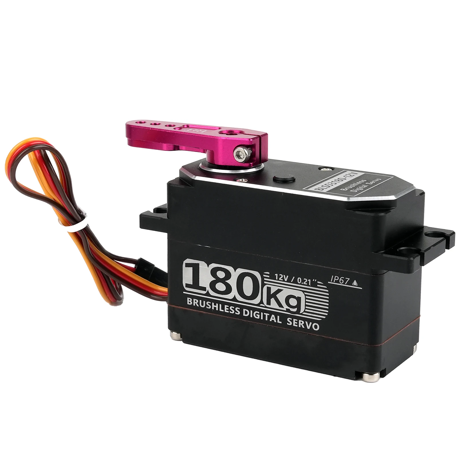 BLS53180-12V 180KG Brushless Digital Servo IP67 Waterproof High Torque Metal Gear Steering Motor for 1/5 RC Car Truck Arm