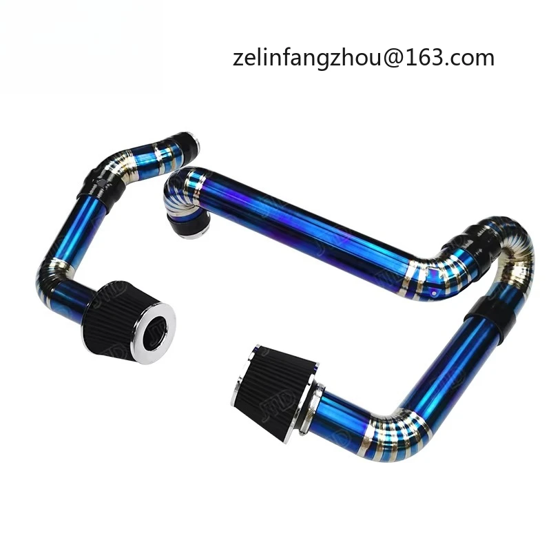 JTLD High Performance Cold Air Intake Filter Kit With Titanium Silver Blue Pipe For BMW G8X M3 M4 S58 Engine New Condition