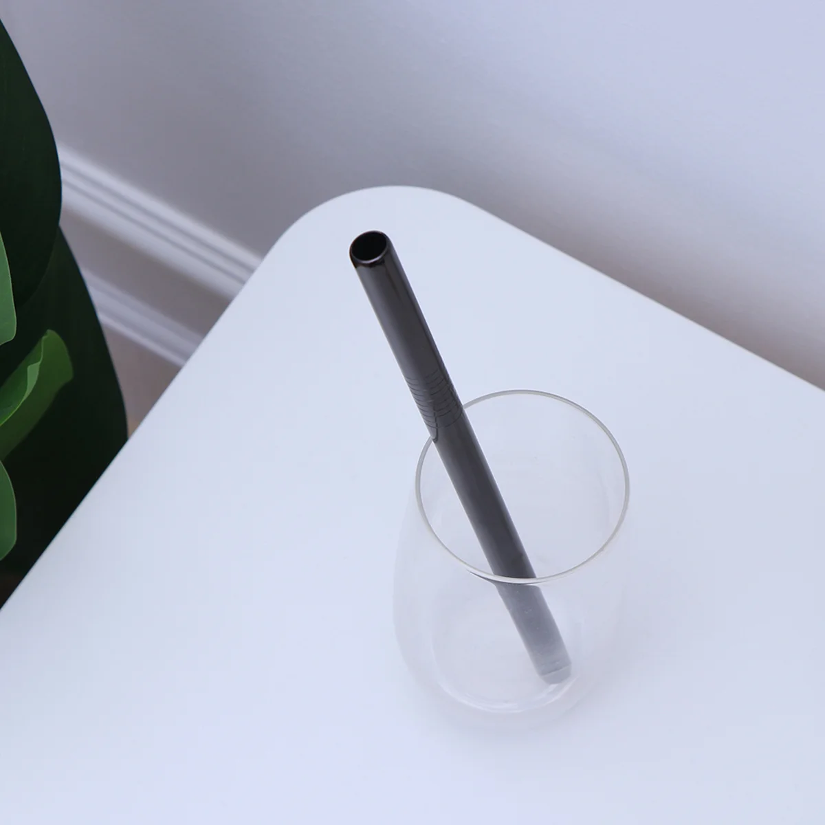 

1Pcs Stainless Steel Drinking Straw Reusable Straight Straw for Tumblers Black 215x12mm Straight Straws