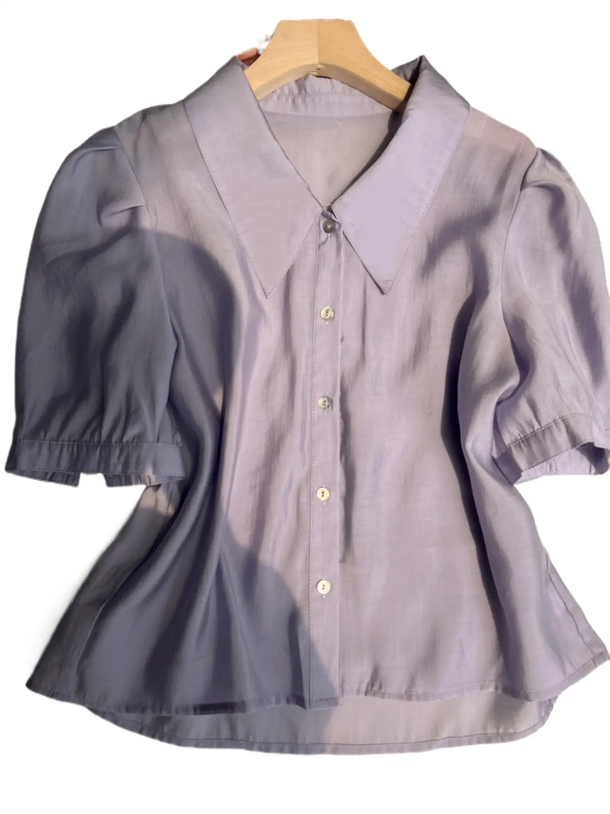 

Весенняя элегантная шикарная рубашка принцессы, винтажные топы, летние модные милые рубашки с пышными рукавами, белые рубашки с отложным воротником из искусственного шелка